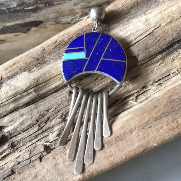 Zora Joe & Calvin Begay Navajo Vintage Native American Earrings - Picture 12 of 13